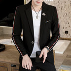 Korean Slim Two-Piece Suit Ensemble