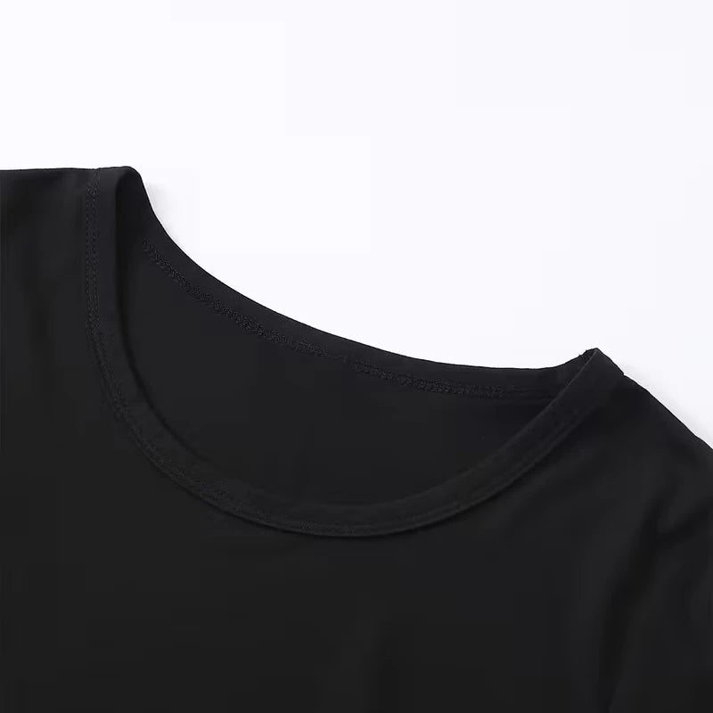 Polyester Graphic Print Crew Neck Short Sleeve T-Shirt