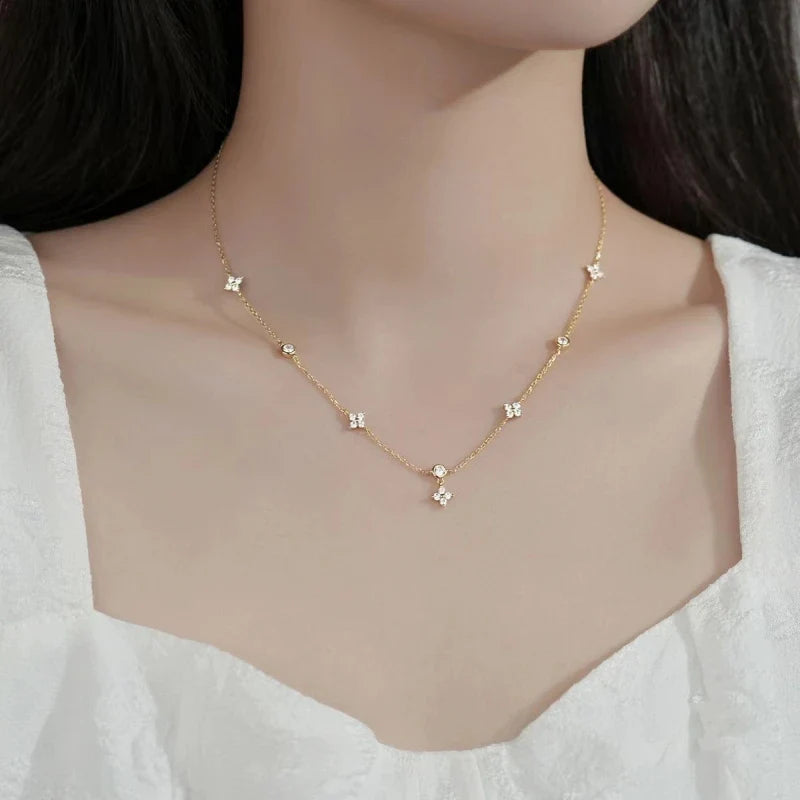 Elegant Zircon Party Necklace