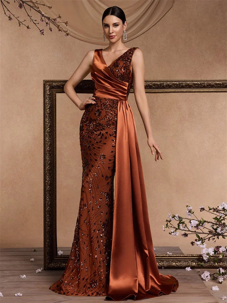 Ribbon-Splice Mermaid Dress
