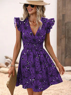 Chic Flower Print Dress