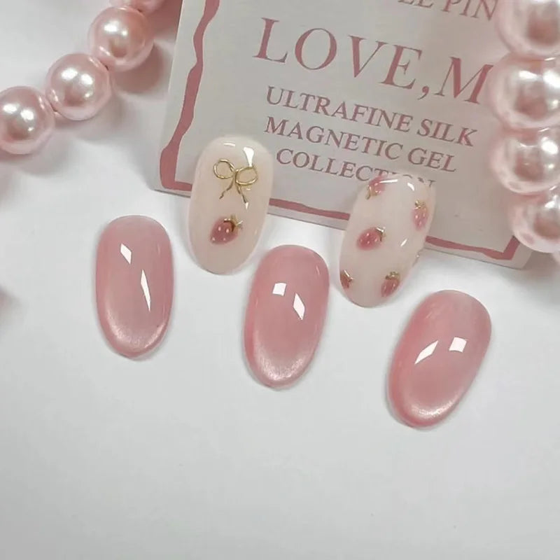 Elegant Short Red Nails