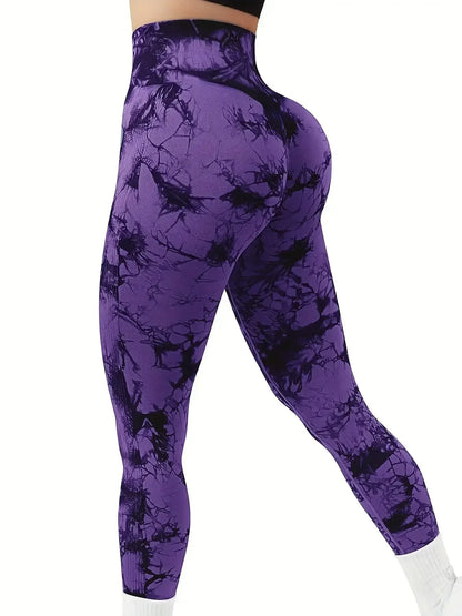 Tie-Dye Seamless High Waist Yoga Pants