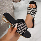 Concise PU Summer Slippers