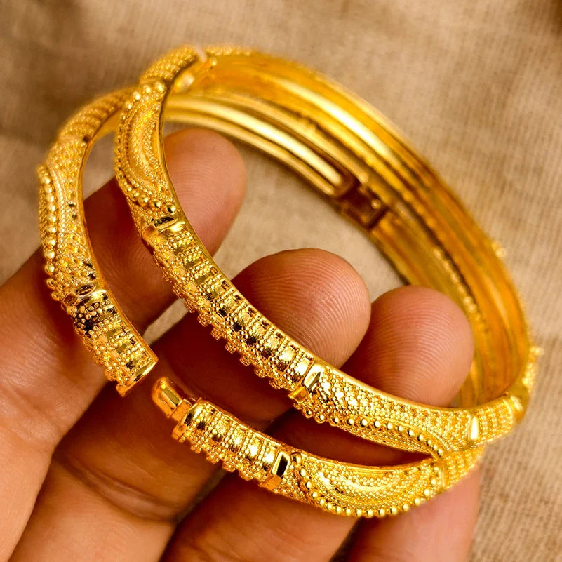 Gold Plated Bridal Bangle Bracelet