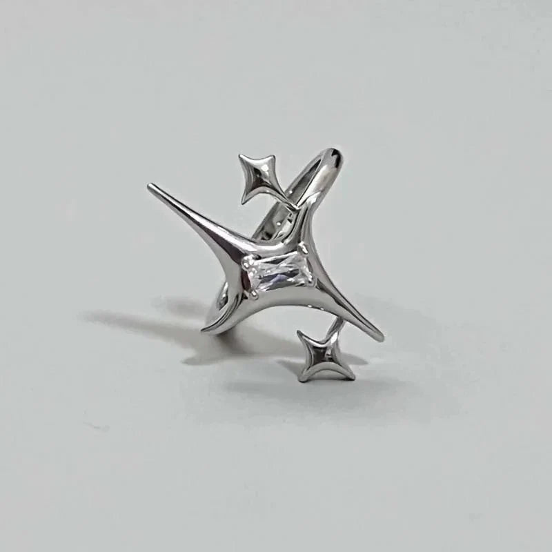 Silver Gothic Star Ring 1