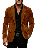 Suede Texture Notch-Lapel Sport Coat