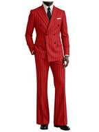 Striped Flare-Pants Formal Tuxedo Set