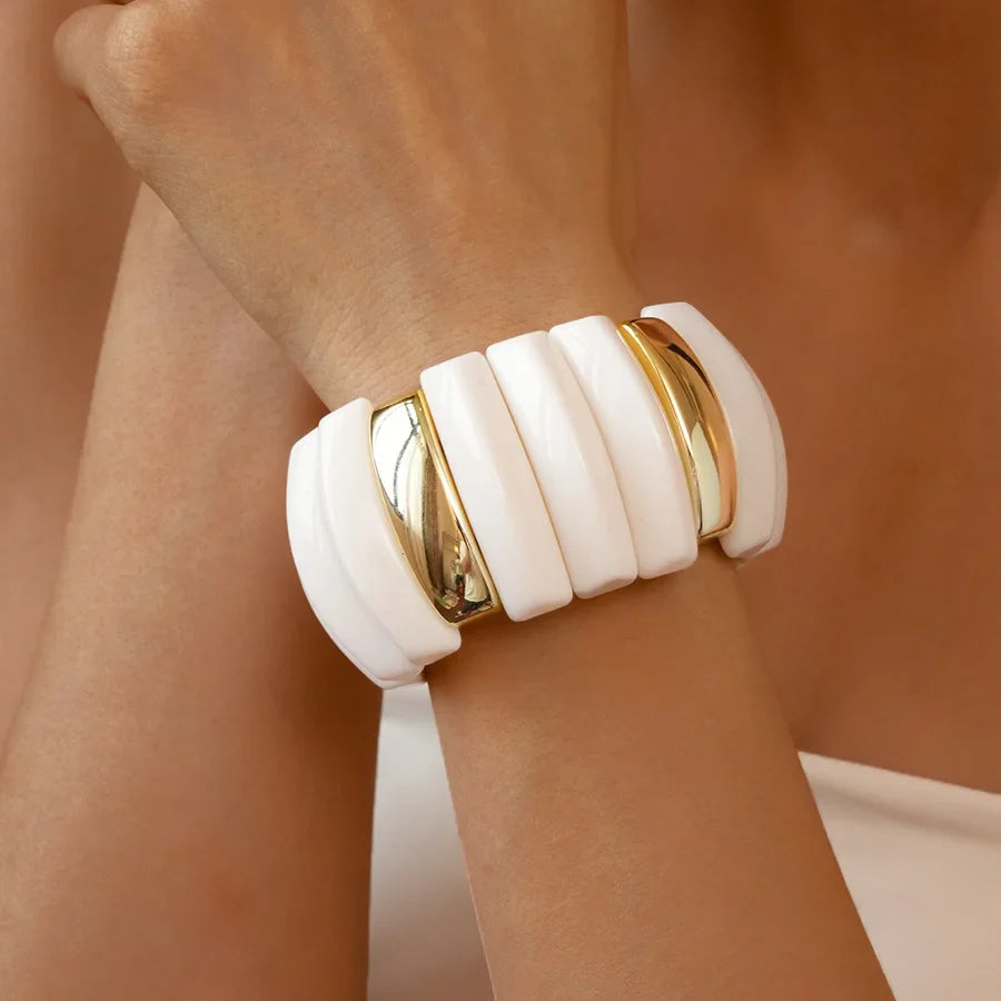 Acrylic Elastic Geometric Bracelet