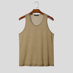 INCERUN Solid Streetwear Tank Top