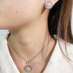 Sunflower Zircon Jewelry Set