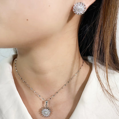 Sunflower Zircon Jewelry Set
