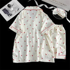 Sweet Cherry Seersucker Pajama Set