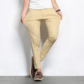 Elastic Ankle-Length Formal Trousers