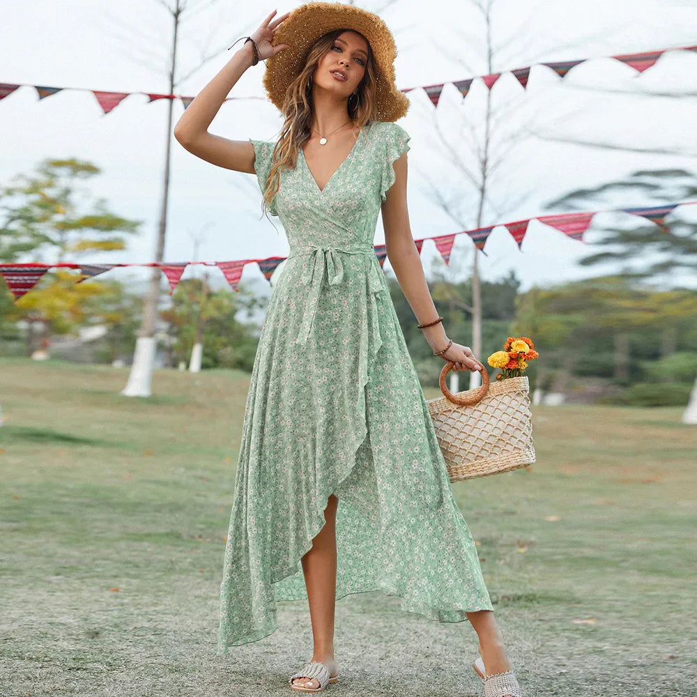 Bohemian Short-sleeve Dress