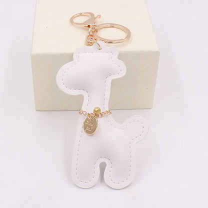 Fashion Leather Giraffe Keychain