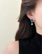 Pearl Plant Stud Earrings