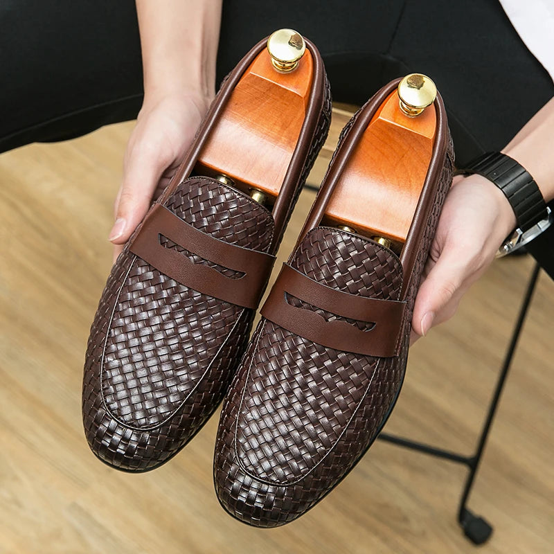 Genuine Leather Bean Loafers