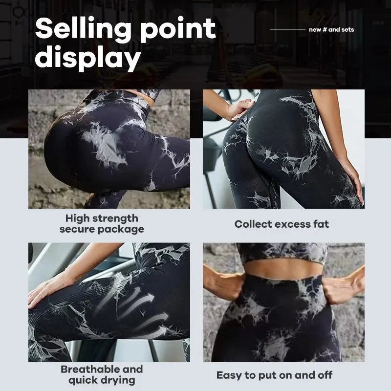 Tie-Dye Seamless Scrunch Yoga Leggings