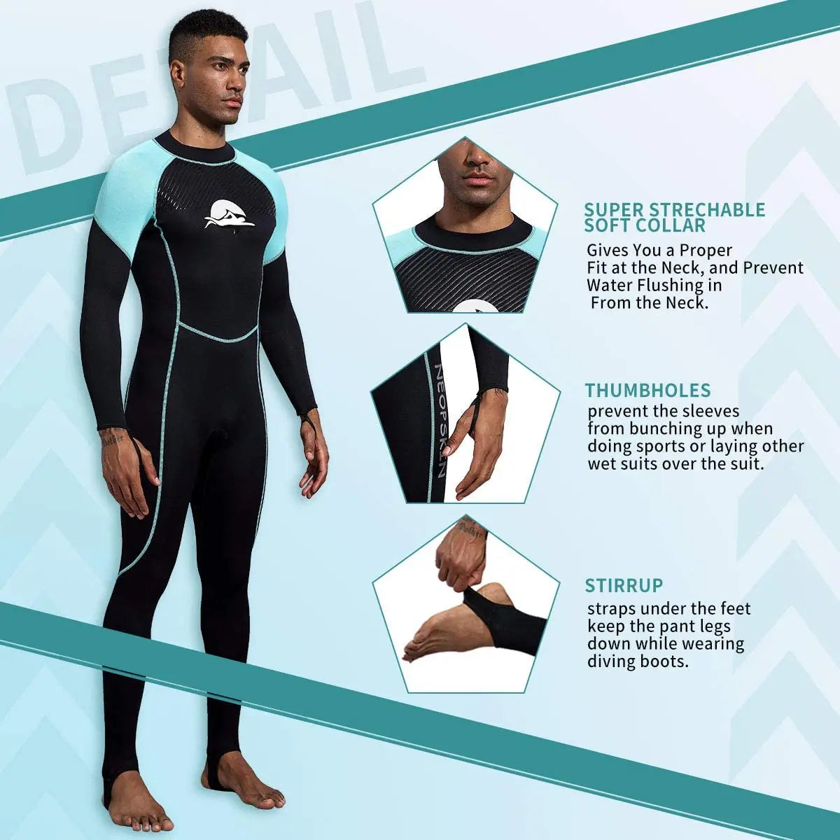 Back-Zip Full Body Wetsuit