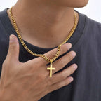 Mprainbow Cross Cuban Necklace