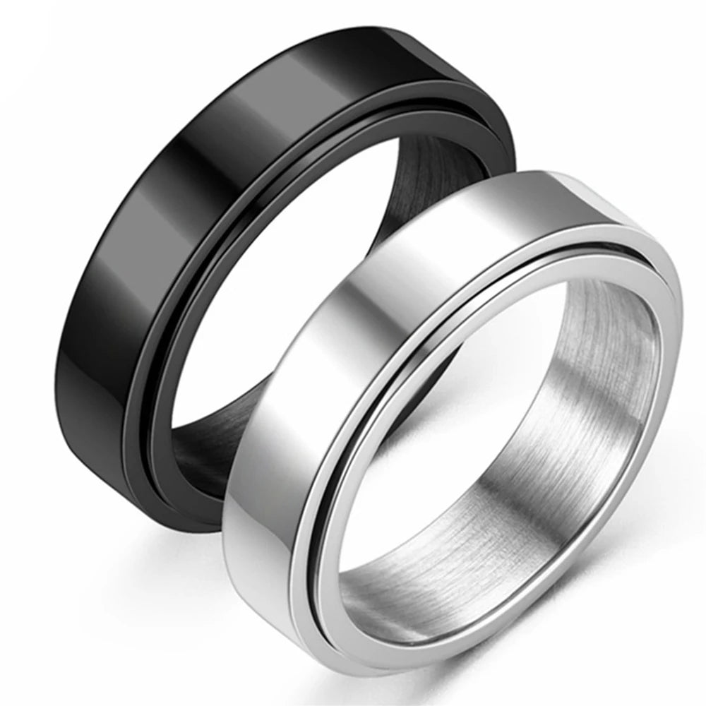 Black Titanium Spinner Ring