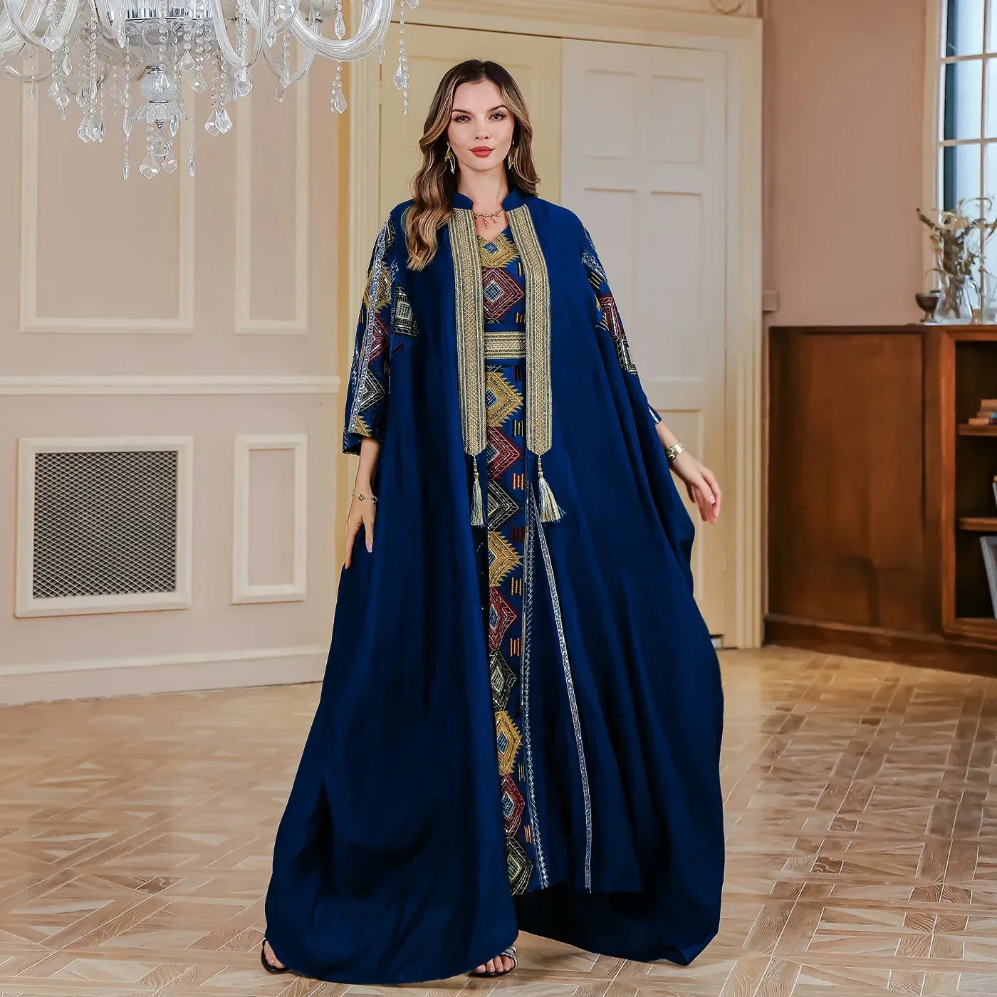 Open Kaftan Abaya Suit