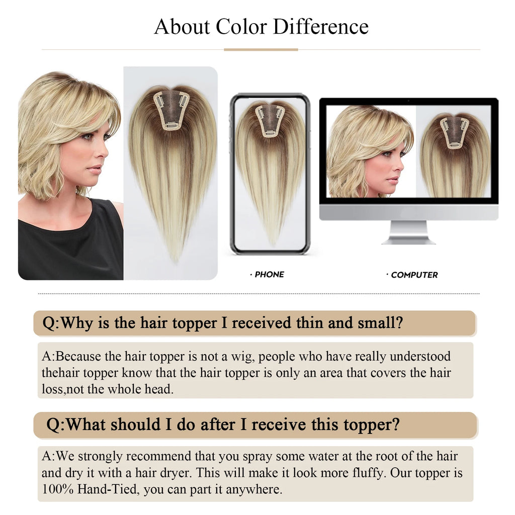 Brown Blonde Hair Topper