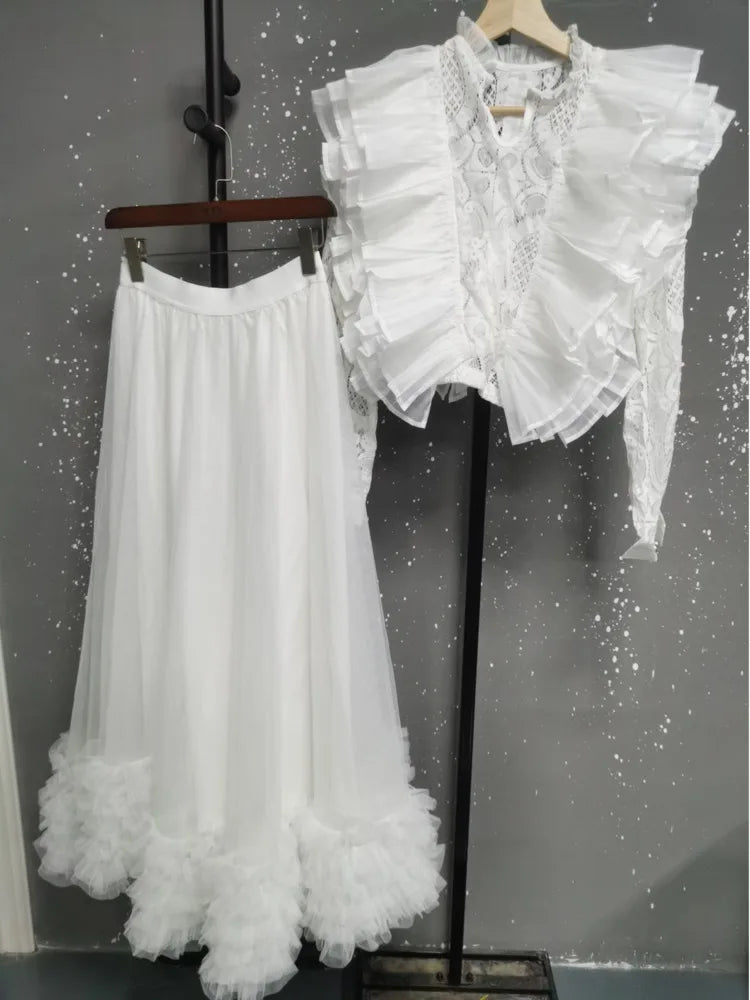 Women’s Hollow Lace Suit