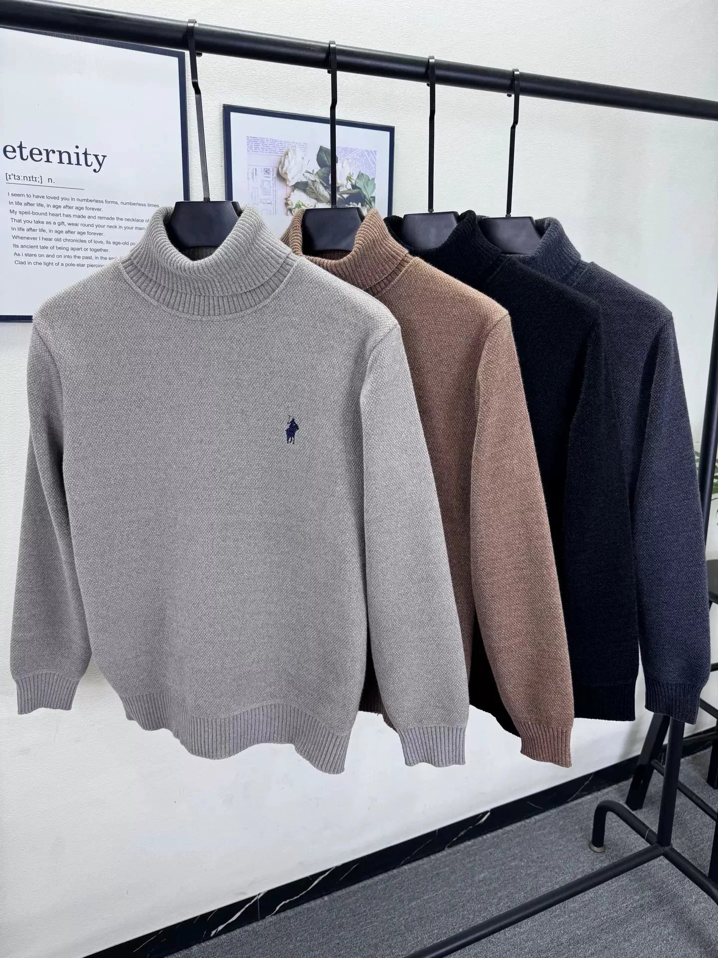 High Neck Embroidered Pullover