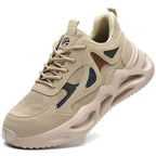 Beige Breathable Steel-Toe Boots