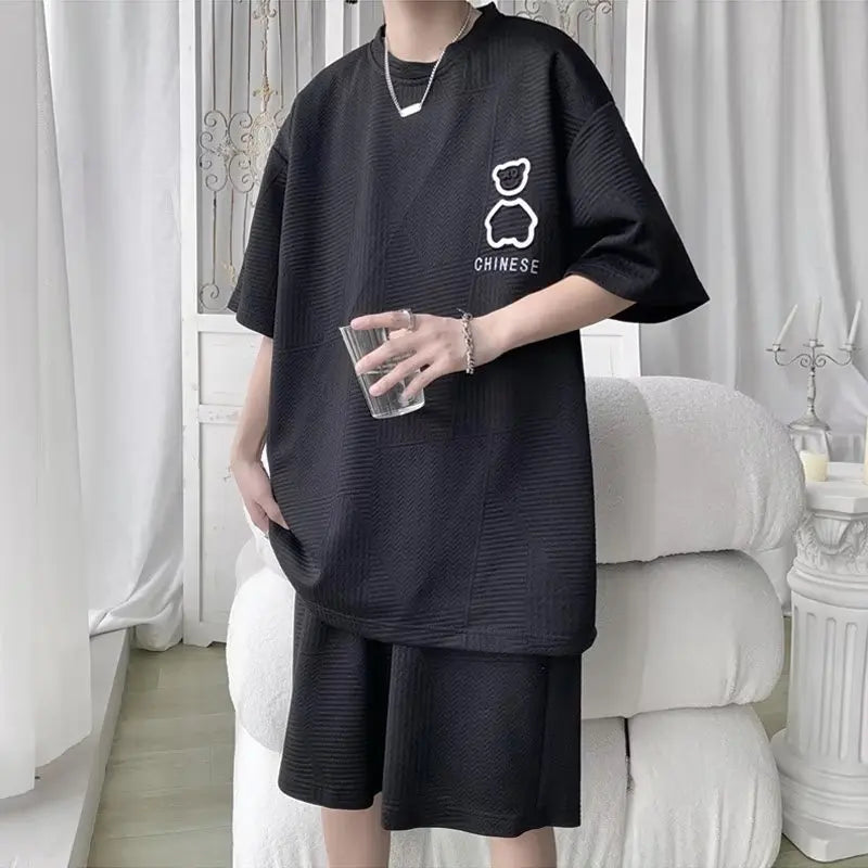 Hip-Hop Striped Sports Set