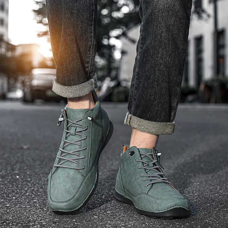 Handmade Leather Ankle Winter Boots