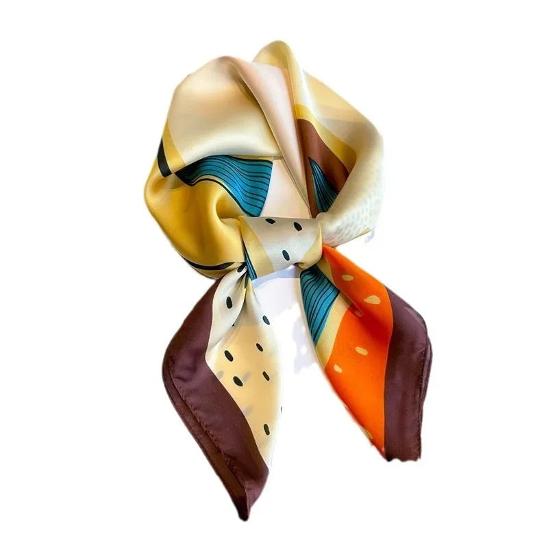 Polka Dot Square Silk Scarf