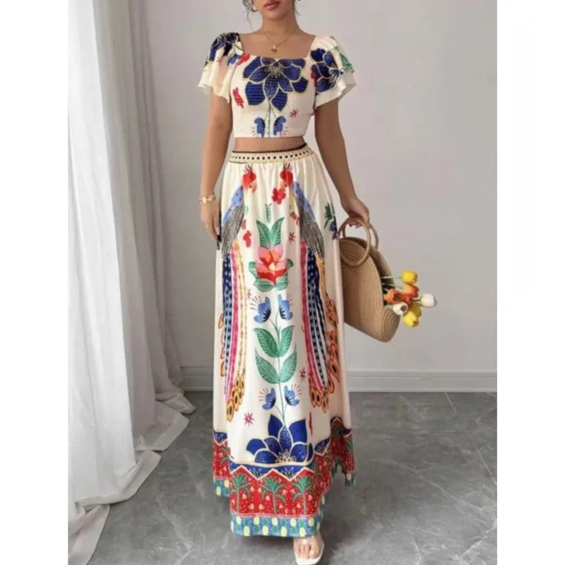 Women's Tropical Skirt Suit