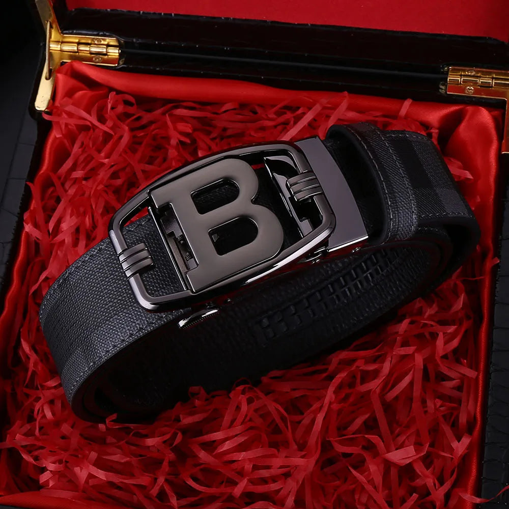 Wide leather canvas belt