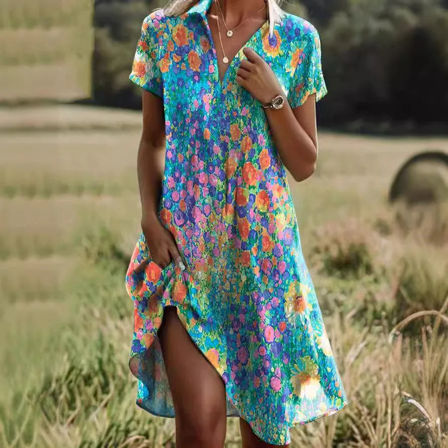 Floral Bohemian Summer Maxi Dress