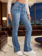 Seam-Detail Bootcut Flared Jeans