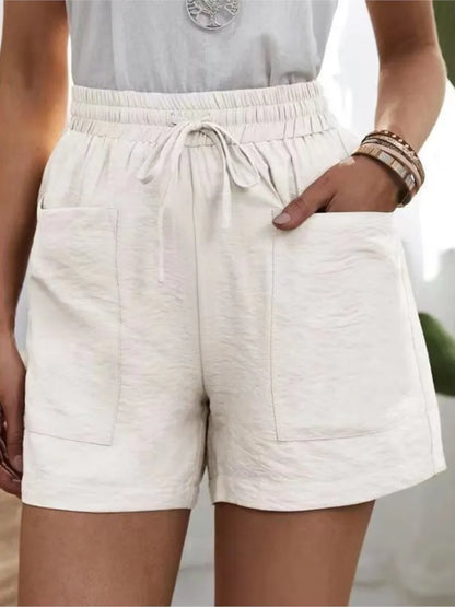 Women Linen Summer Sweatshorts
