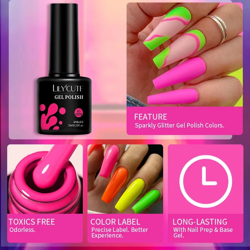 LILYCUTE Fluorescent Gel Nail Polish