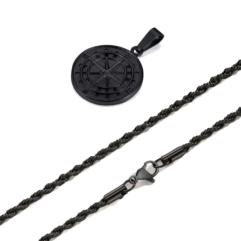 Mprainbow Viking Compass Necklace