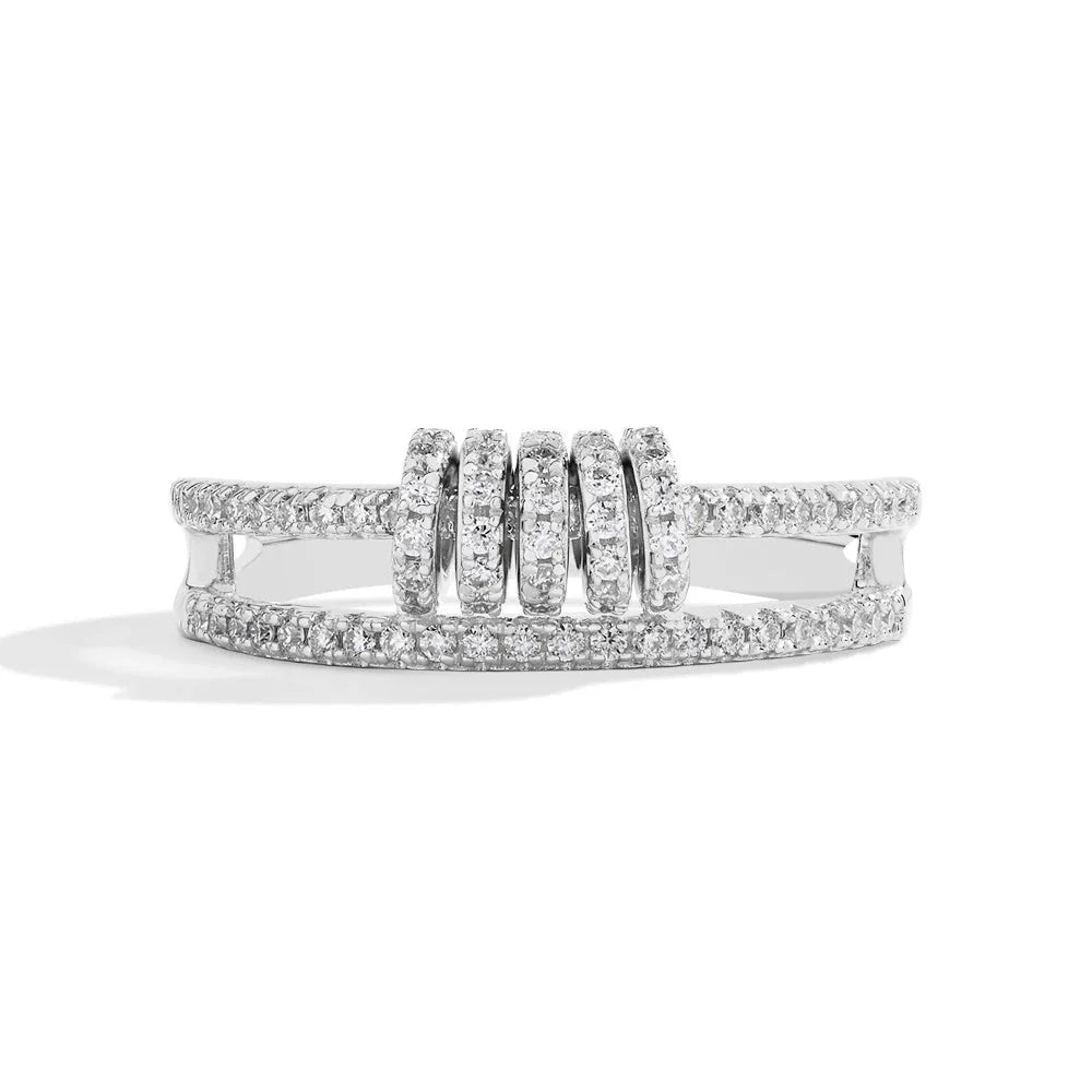 Sterling Silver Moissanite Ring