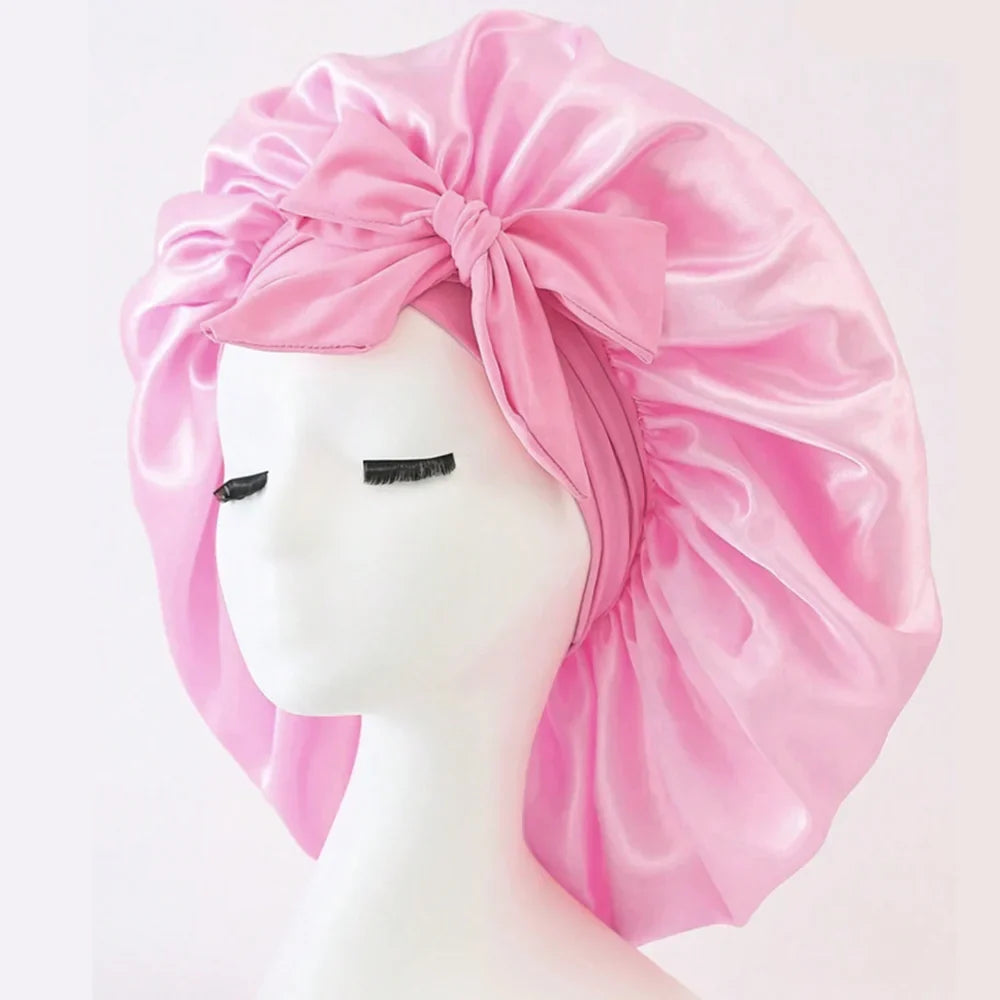 Adjustable Satin Sleep Bonnet