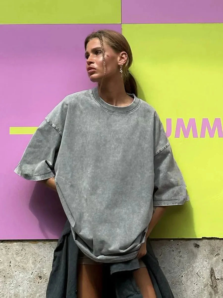 Washed Cotton Oversized T-Shirt