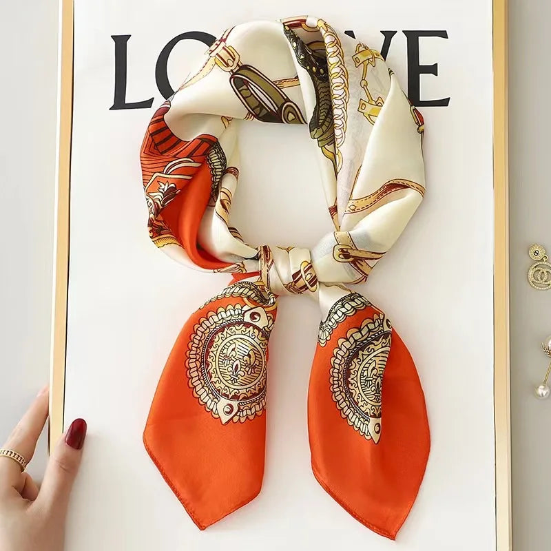 High-End Small Silk Scarf