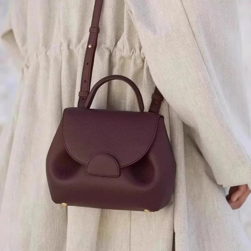Split Leather Rectangle Bag