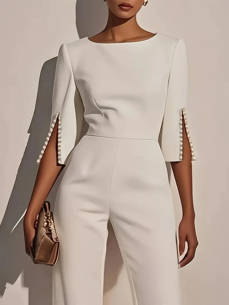 Black Beaded Jumpsuit