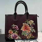 Embroidered Floral Shoulder Bag