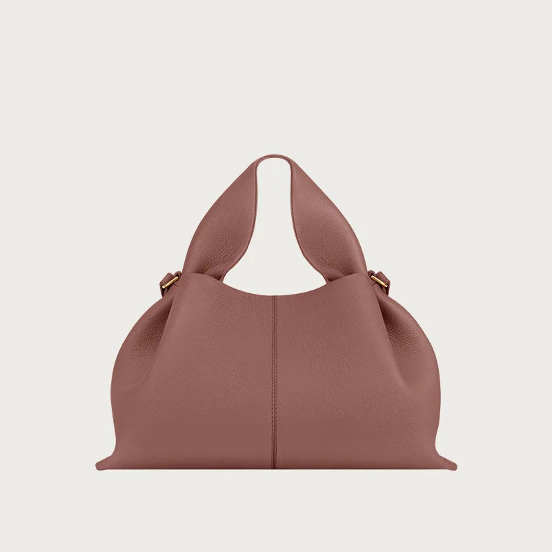 Pleated Leather Crossbody Bag