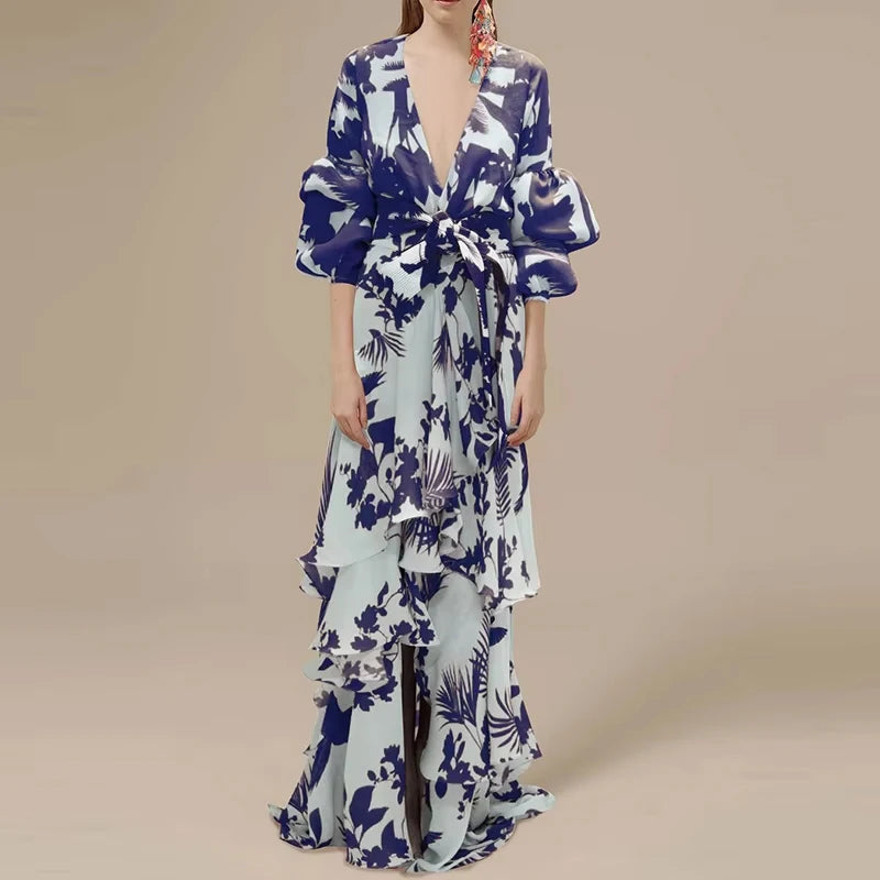 Retro Ruffle Party Dress